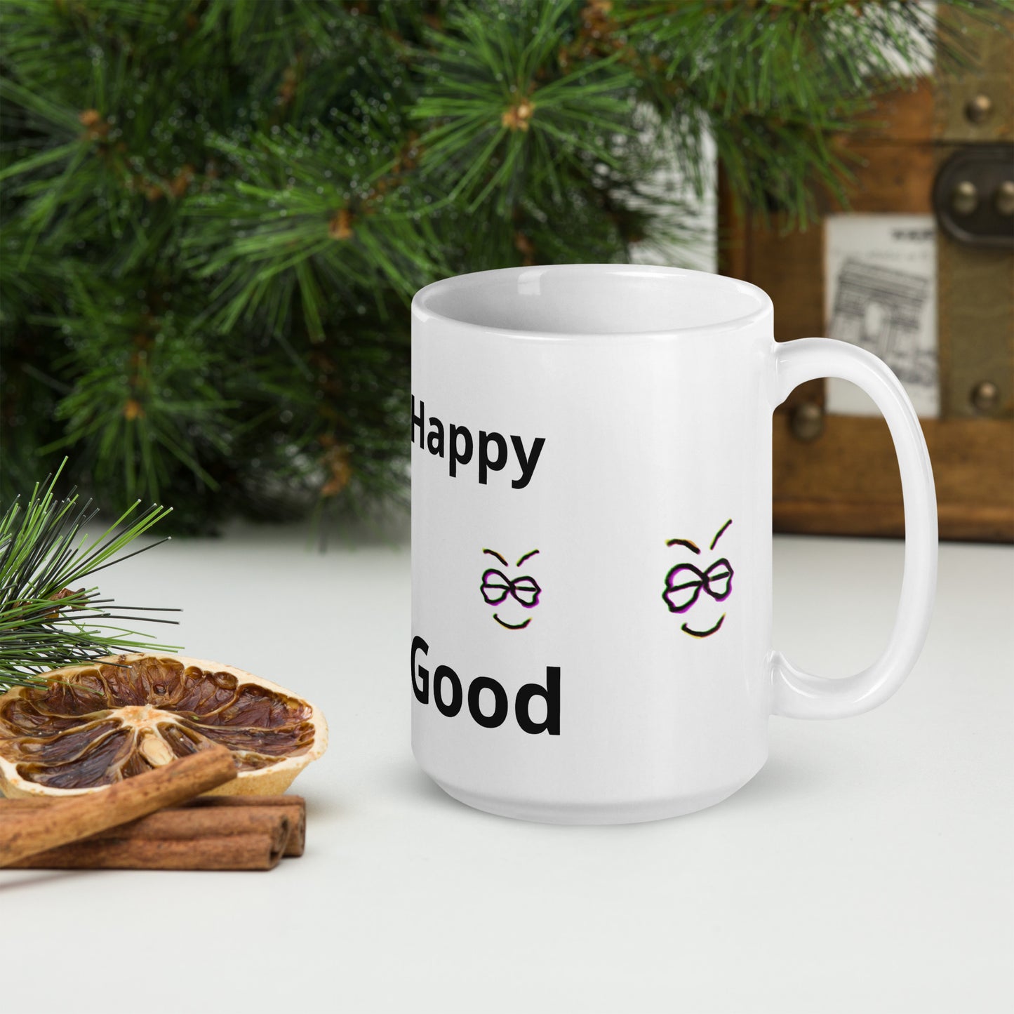 Be Happy Feel Good coffee cup